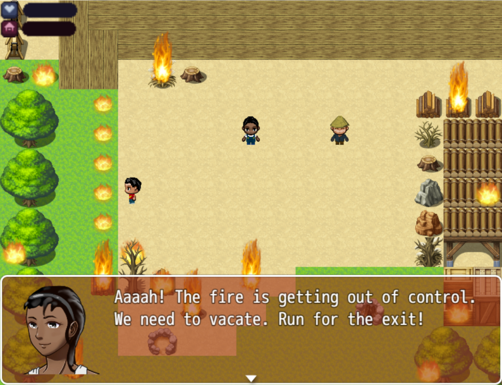 Forest Fire Scene in Stories of a GeoFarmer